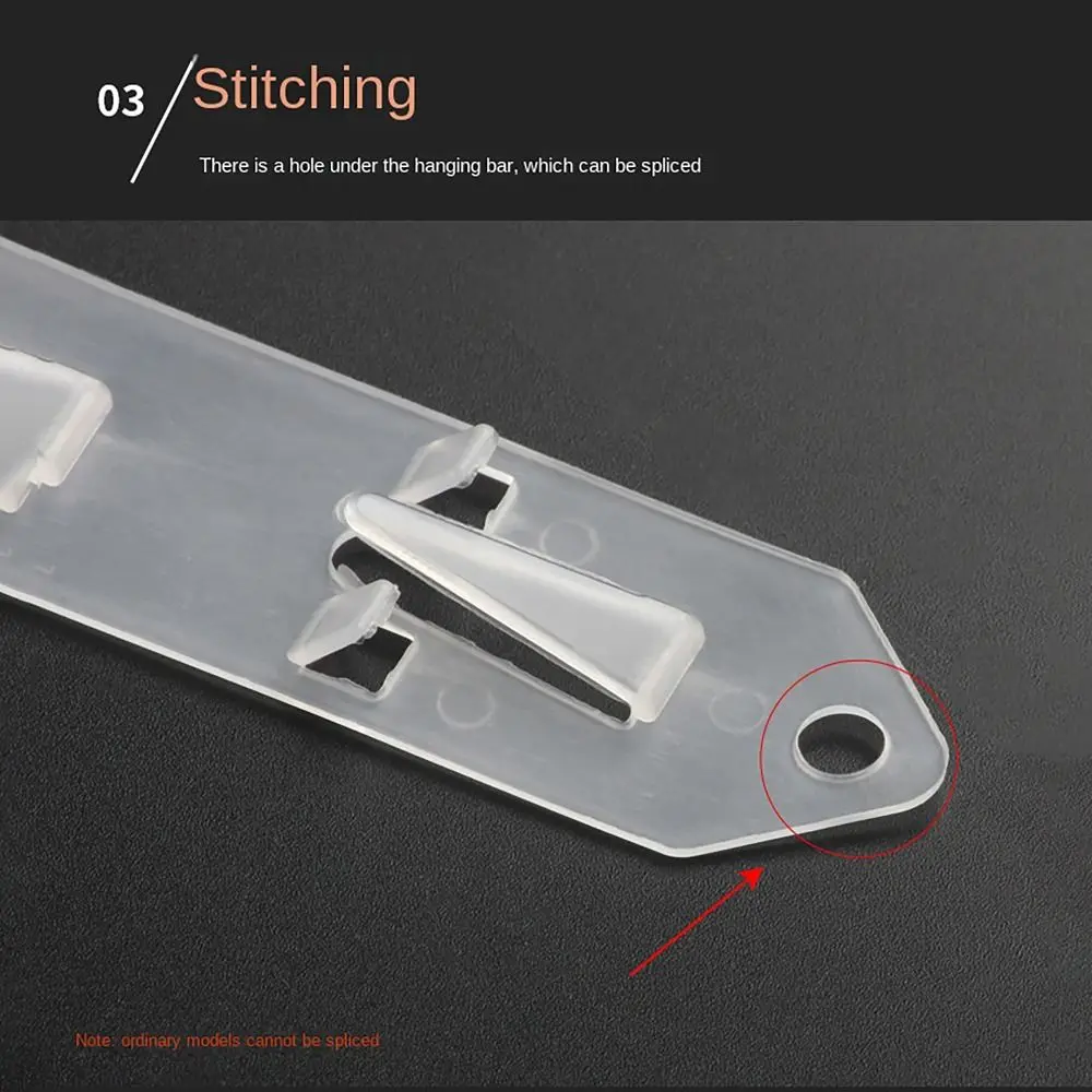 Plastic Hanging Strips Durable Upgrade Thicken with Hook Snacks Display Hanger Splicable Merchandising Clip Strips Supermarket
