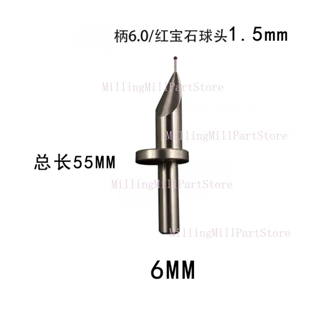 1 PC ประหลาด Stylus ทับทิม/เหล็กทังสเตน Ball Probe สําหรับ TESA Trimos 6 มม.ความสูงวัดหัววัดเครื่องวัดระยะสูง Contacted Point