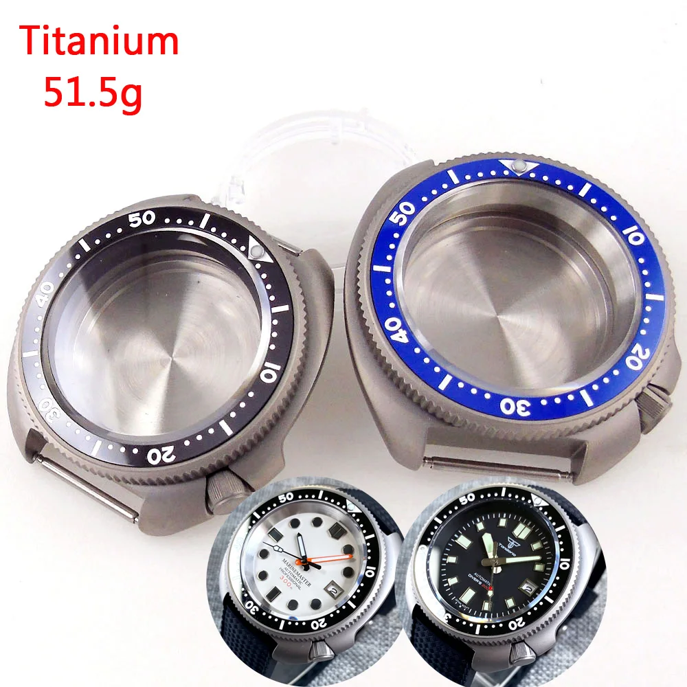 Dive Real Titanium Material Turtle Watch Case Fit NH34 NH35 NH36 NH37 NH38 NH70 NH72 200m Waterproof Case for Mod 4.1 Crown