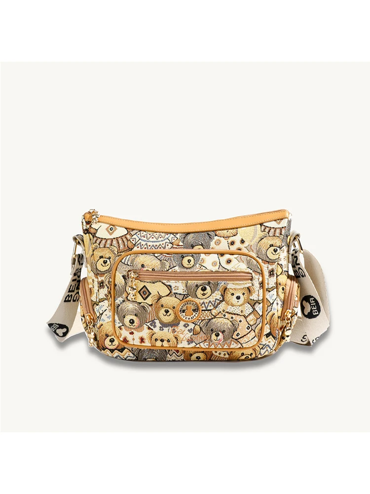Beibaobao New 2024 Autumn Single Shoulder Crossbody Bag Retro Street Versatile Bag Trendy Fashion Women's Bag Bolso de mujer — zdjęcie 2