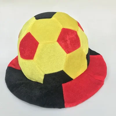 New Carnival Party Boy Football Soccer Fans Cap Funny Hat White Black Football Headdress Adult Cosplay Dress Up Accessories