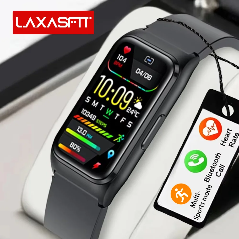 LAXASFIT New Smart Watch Support Bluetooth Call Heart Rate Monitor Sleep Monitor Flashlight Voice Assistant For Men And Women