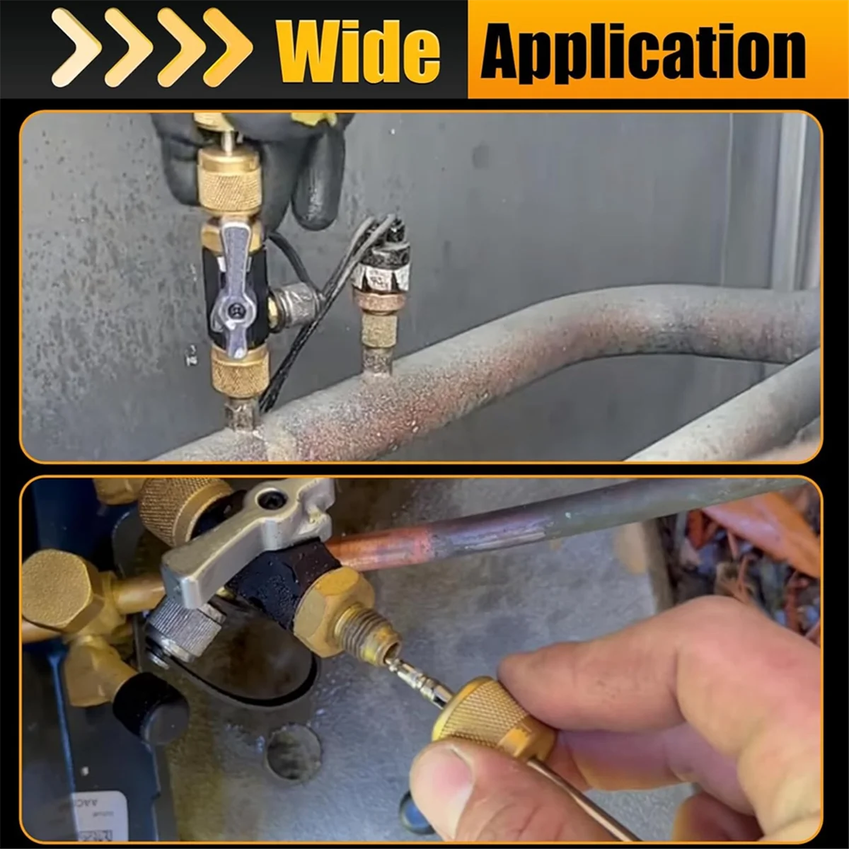 เครื่องมือกําจัดแกนวาล์ว ABJZ HVAC, เครื่องมือกําจัดแกนวาล์วสุญญากาศขนาด 1/4 นิ้ว, ทํางานร่วมกับสารทําความเย็นทั้งหมด, เครื่องมือ HVAC