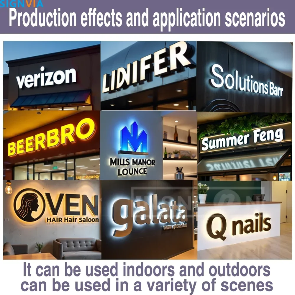 Wall Mounted Elegant Durable LED 3D Mirror Acrylic Sign - Custom Laser Cut Business Logo for Studio/Shop/Bar | New Business Gift