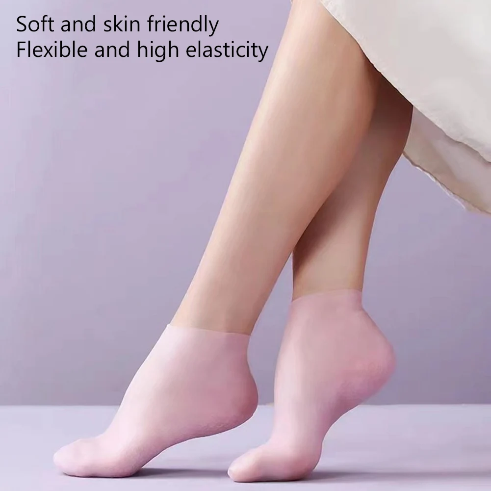

Breathable Silicone Foot Sleeves For Overnight Moisturizing Anti Slip Silicone Moisturizing Socks For Overnight Treatments