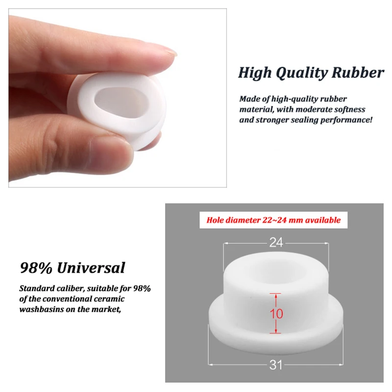 2/4/8PC Bathroom Rubber Wash Basin Overflow Ring Kitchen Sink Washbasin Drain Seal Stopper Bathtub Drain Cap Plug Accessories view 4