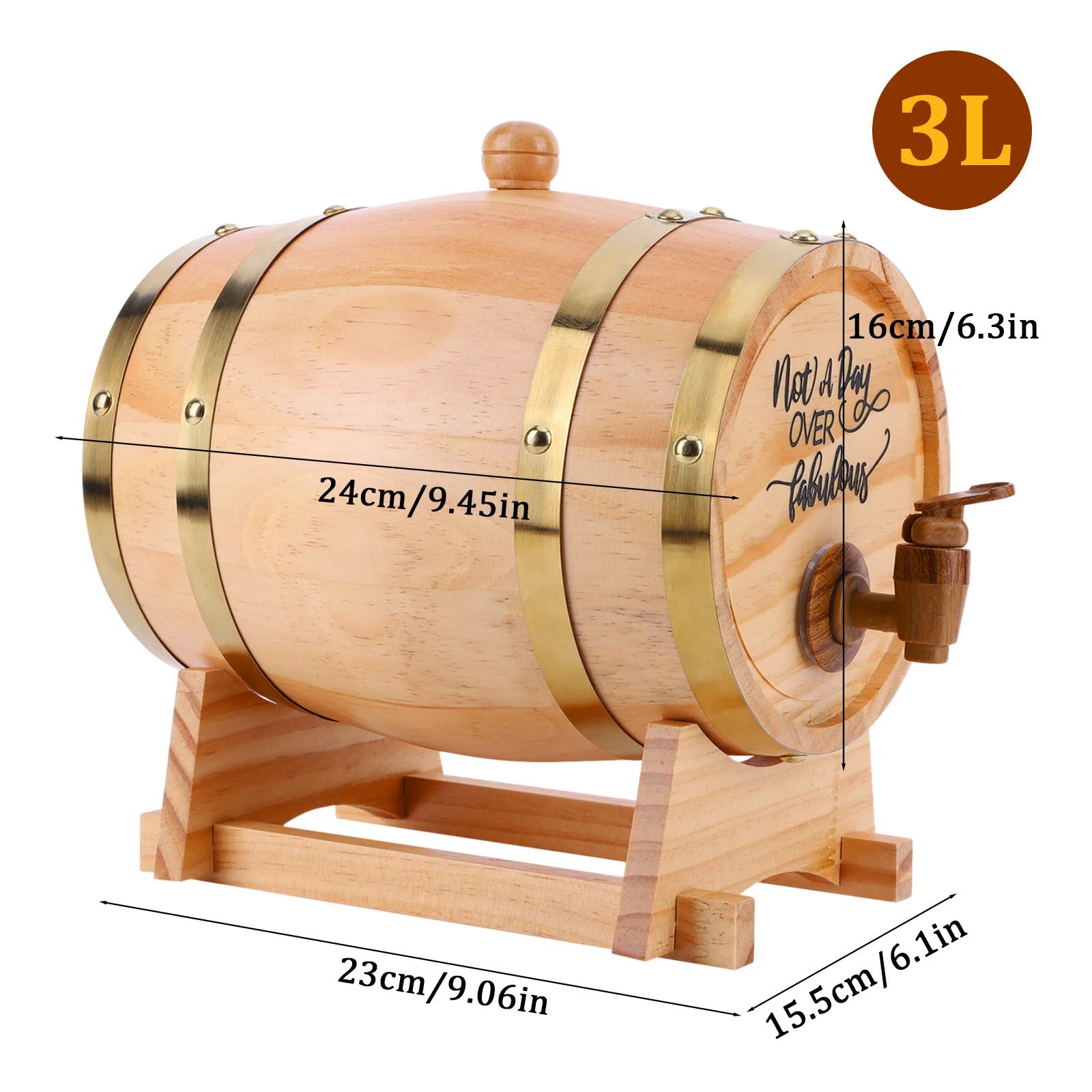 3L Engraved Whiskey Barrel with Stand Bung and Spigot Wine Barrels Bourbon Barrel for Cocktails Bourbon Rum Tequila Beer Barrel view 6