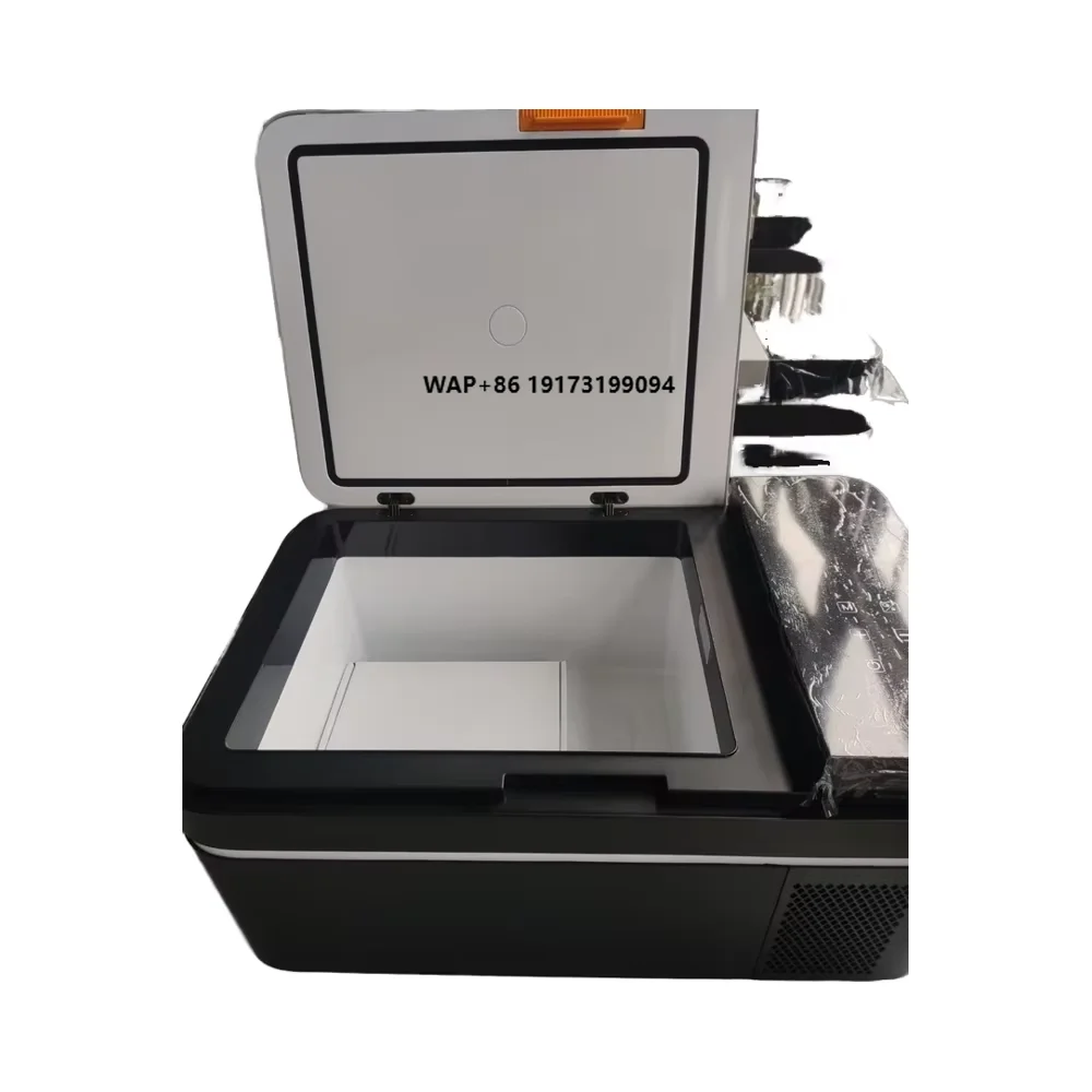 ثلاجة سيارة صغيرة محمولة 12 فولت/24 فولت، صندوق تبريد للسفر قابل لإعادة الشحن مع وضع الفريزر #1