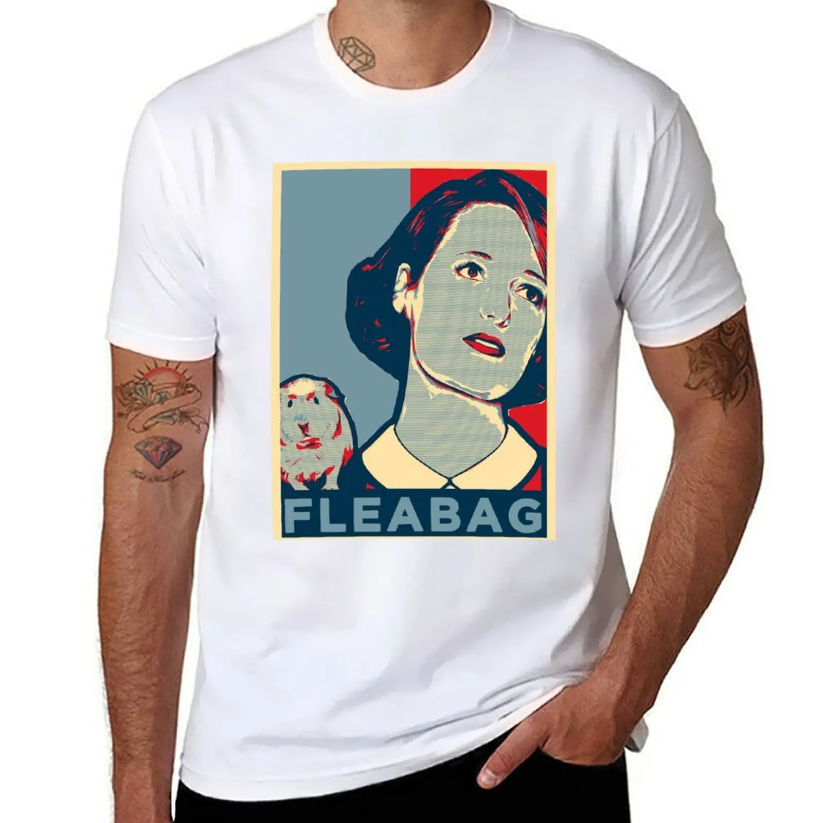 

Fleabag PWB and Hillary T-Shirt cotton t shirt man funny t shirts man T-Shirt