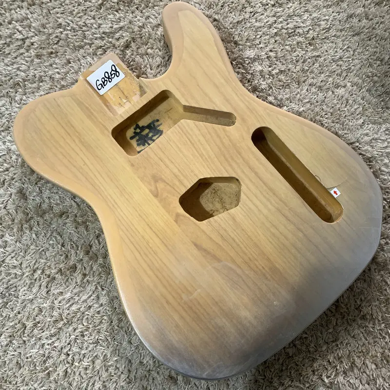 GB858 Surface Damage  Tele Electric Guitar TL Body Solid Wood With ASH TOP DIY Guitar Parts for Replace Custom Order Stock Item