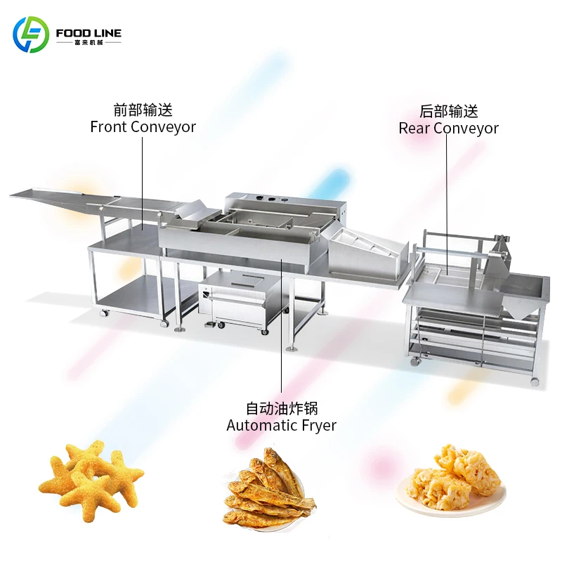 FL304 Stainless Steel Automatic Continuous Chain Fryer for Cashew Nut Processing