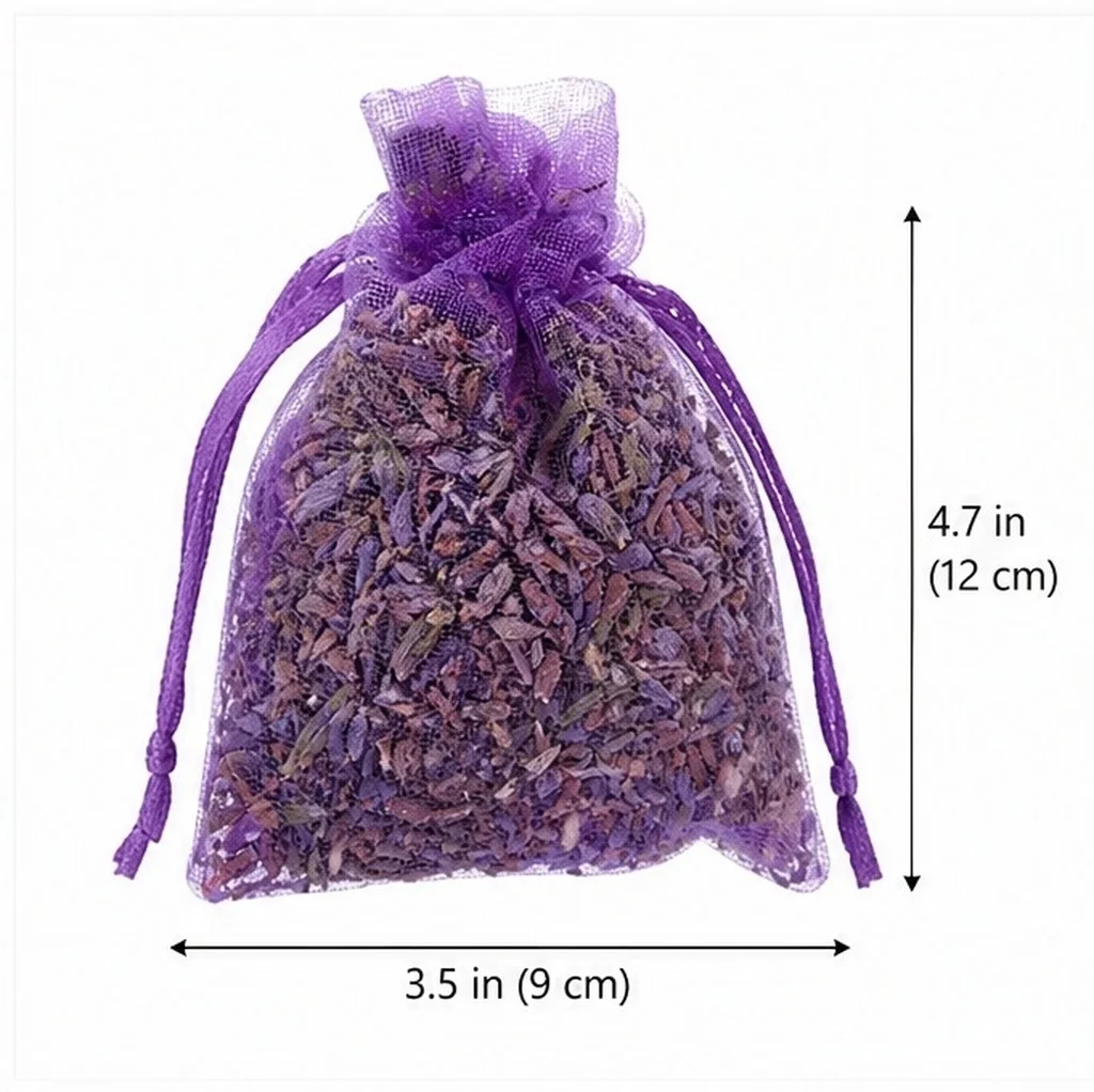12Pcs Lavender Sachets Drawstring Hanging Sachet Bags Wardrobe Drawer Freshener Natural Fragrance Scented Sachet Pouches