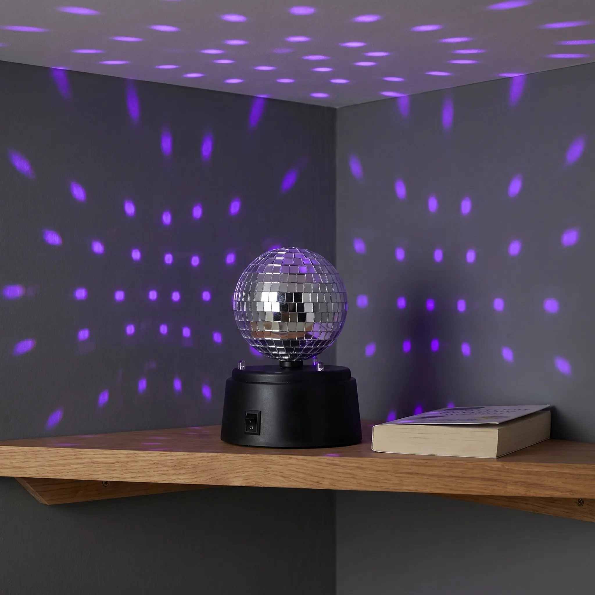 Tabletop light Glass Mirror Reflecting Rotating LED Strobe Ball Lamp Portable Battery Powered Ideal for Ktv Bar Party Room