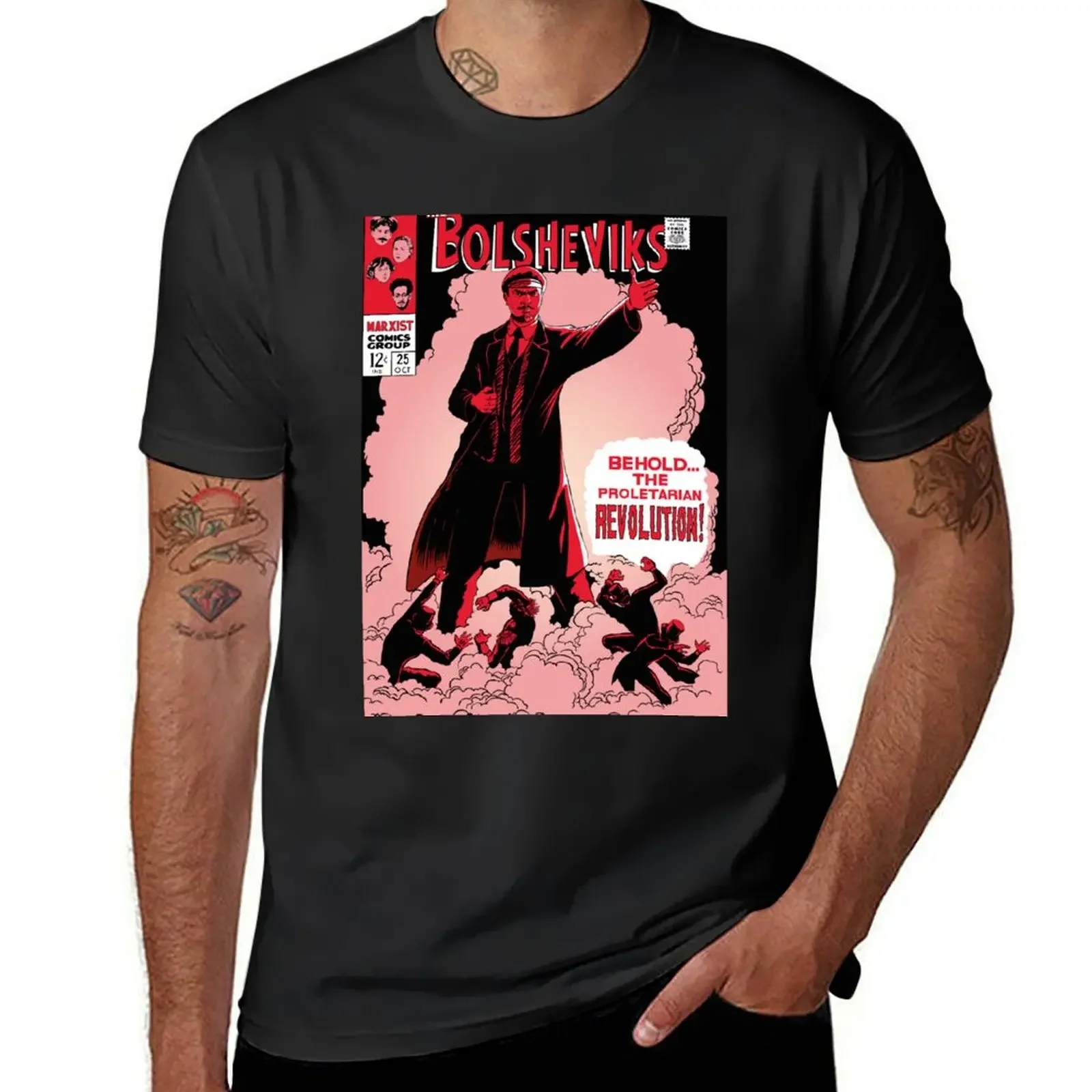 

The Bolsheviks T-Shirt anime korean fashion blue archive Men's clothing
