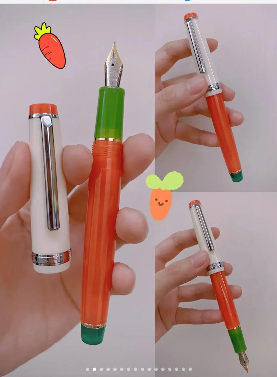 Jinhao 82 Speical  Summer Edition  orange, strawberry, carrot, cute  Fountain Pen, gift pens