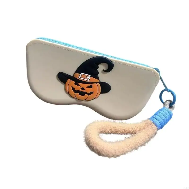 Suporte óculos silicone amigável 270D Caso armazenamento multiuso acessório Halloween para óculos itens pequenos
