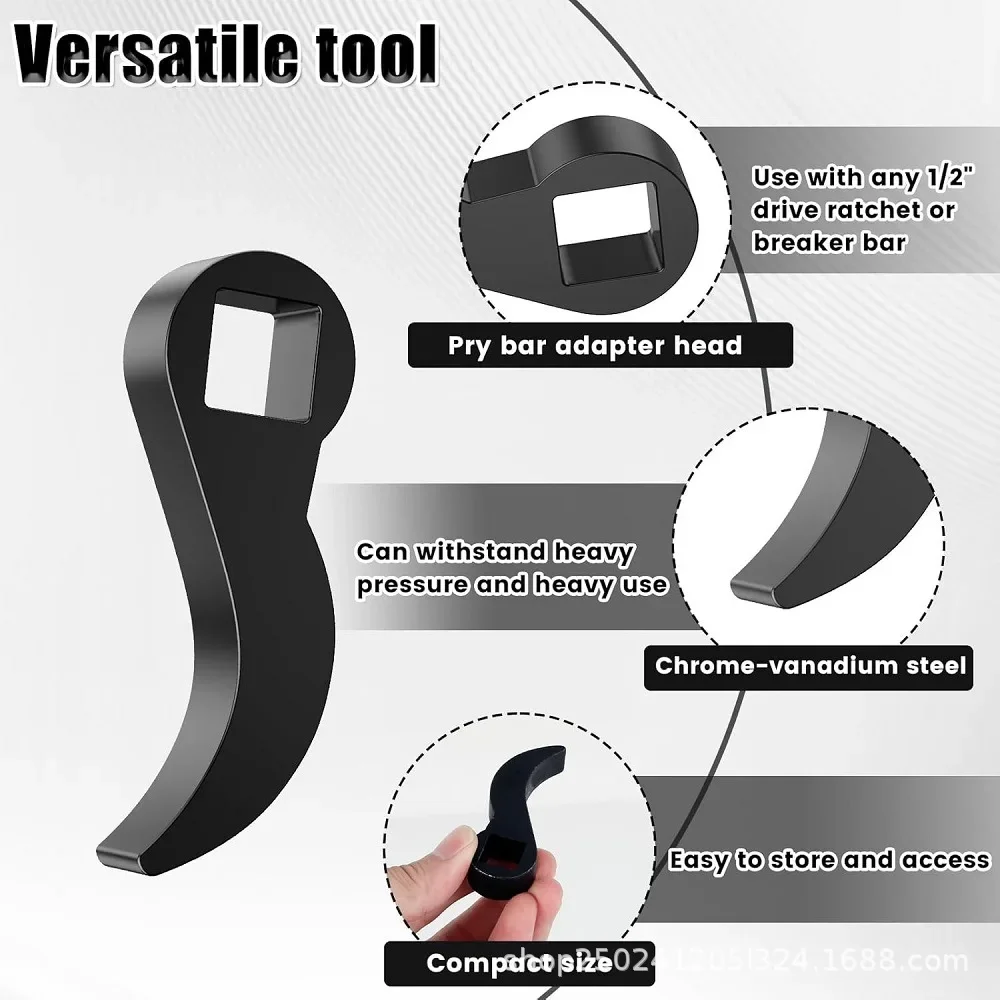 Angle Type Pry Bar Adapter Tool 1/2 Ratchet Open End Wrench Drive Pry Bar Adapter Half Shaft Drive Shaft Removal and Repair Tool