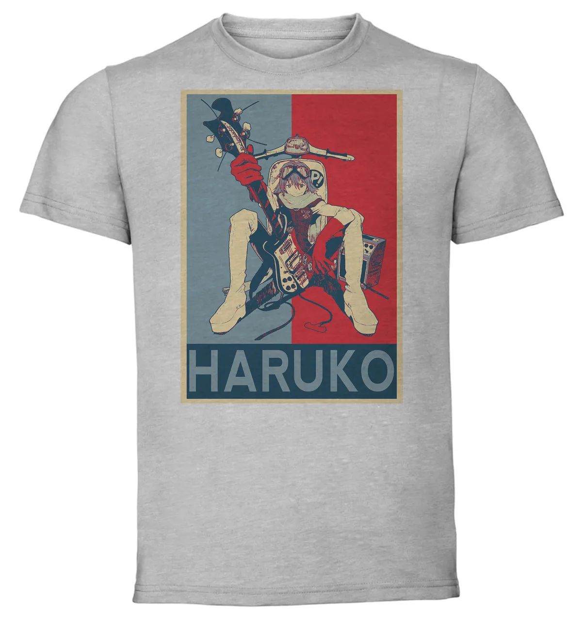 

Футболка унисекс серая Propaganda Flcl Haruko Variant 2