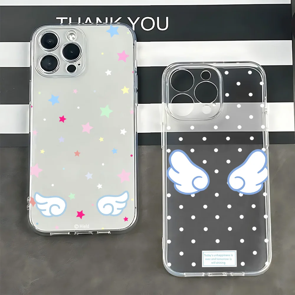Angel Wings Phone Case For Samsung Galaxy A07 A17 A36 A26 A56 A55 A35 A25 A15 A05s A54 A24 A14 A06 A05 A13 A53 A33 A23 4G 5G