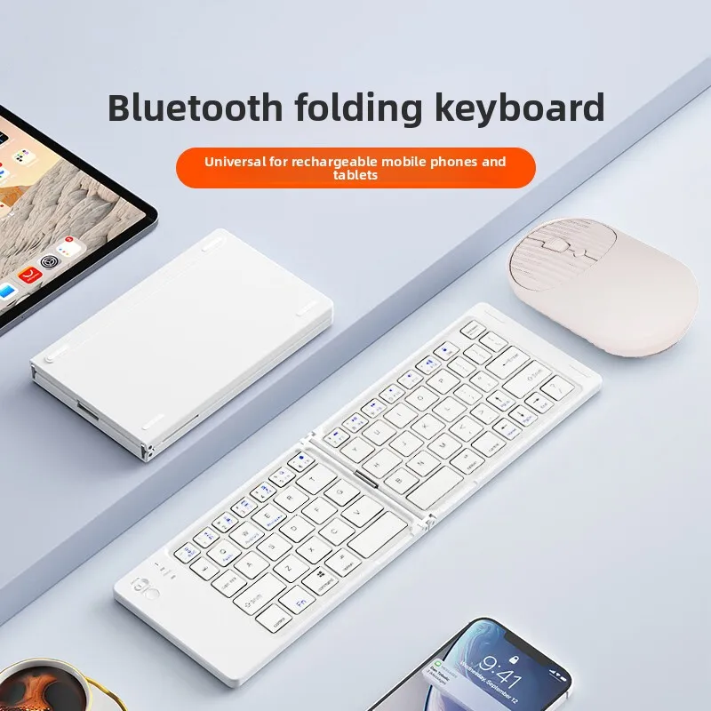 Rechargeable Mini Portable Folding Wireless Keyboard Foldable Keyboard Wireless Bluetooth for Laptop Mobile Phone