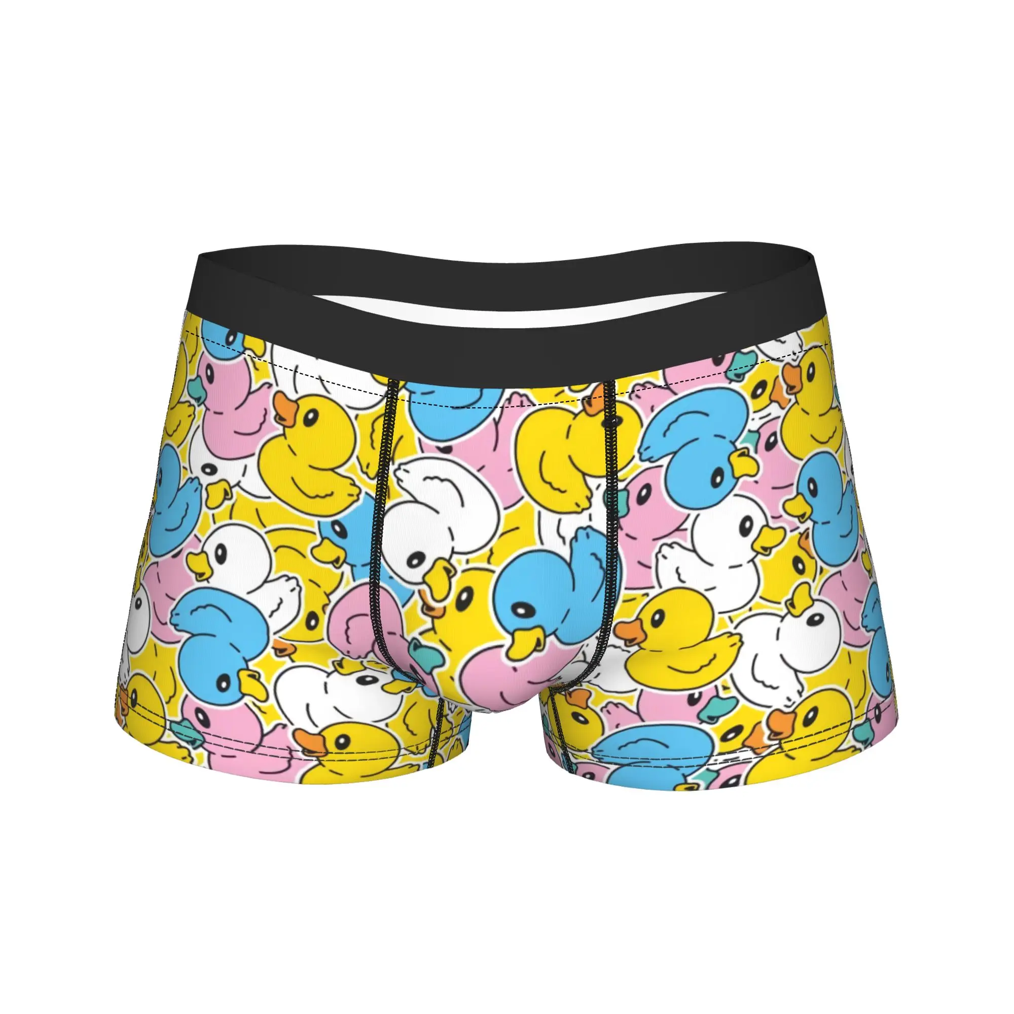 Duck Seamless Pattern Rubber Duck Underwear  Printing Trunk Hot Sale Men's Underpants Novelty Boxer Brief Gift Idea