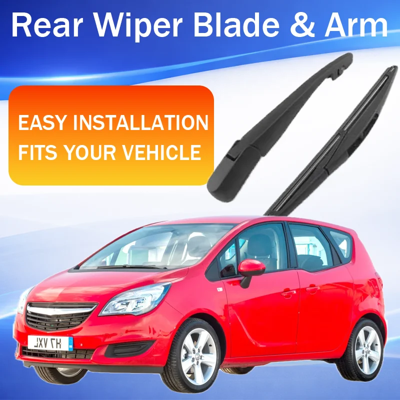 Rear Wiper Blade and Arm Assembly suitable for Opel Meriva A MPV 2010-2017 Rear Window Rain Wiper Brush