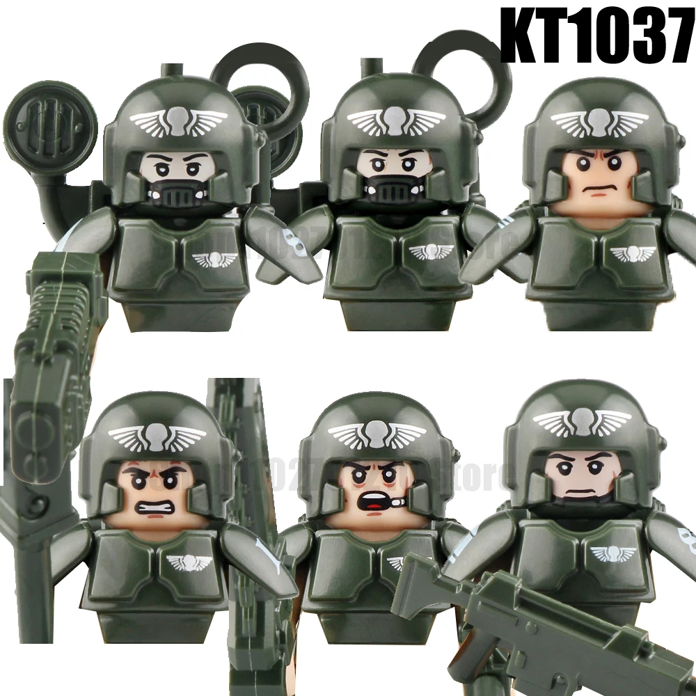 Building Blocks Game Character Armor Helmet Soldier Action Figures Toys Christmas Gift For Children MY601-605 KT1037