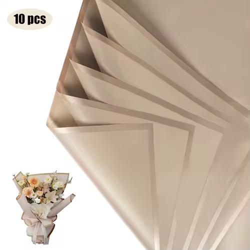 10 Sheets Flower Wrapping Paper with Golden Edges, Waterproof Bouquet Packaging - Ideal for DIY Weddings & Birthdays - Image 25