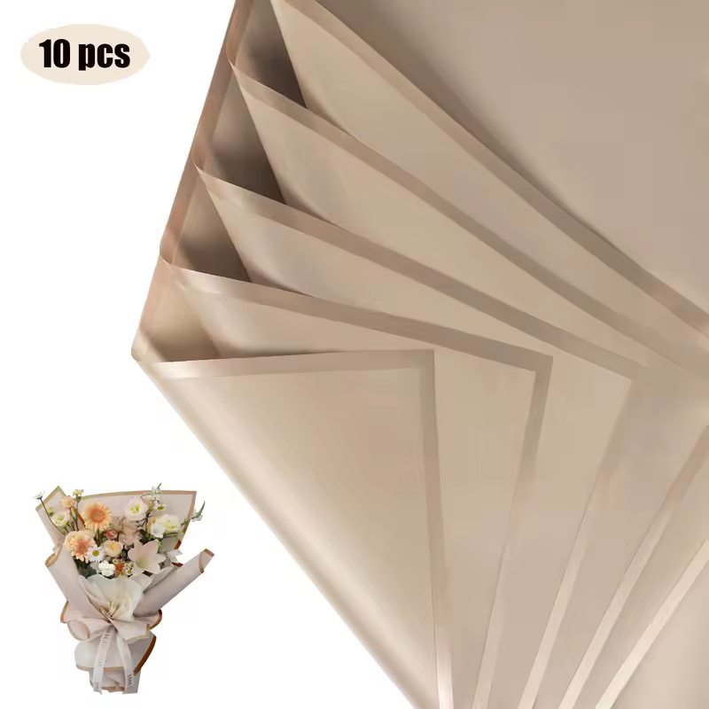 10 Sheets Flower Wrapping Paper with Golden Edges, Waterproof Bouquet Packaging - Ideal for DIY Weddings & Birthdays - Image 25