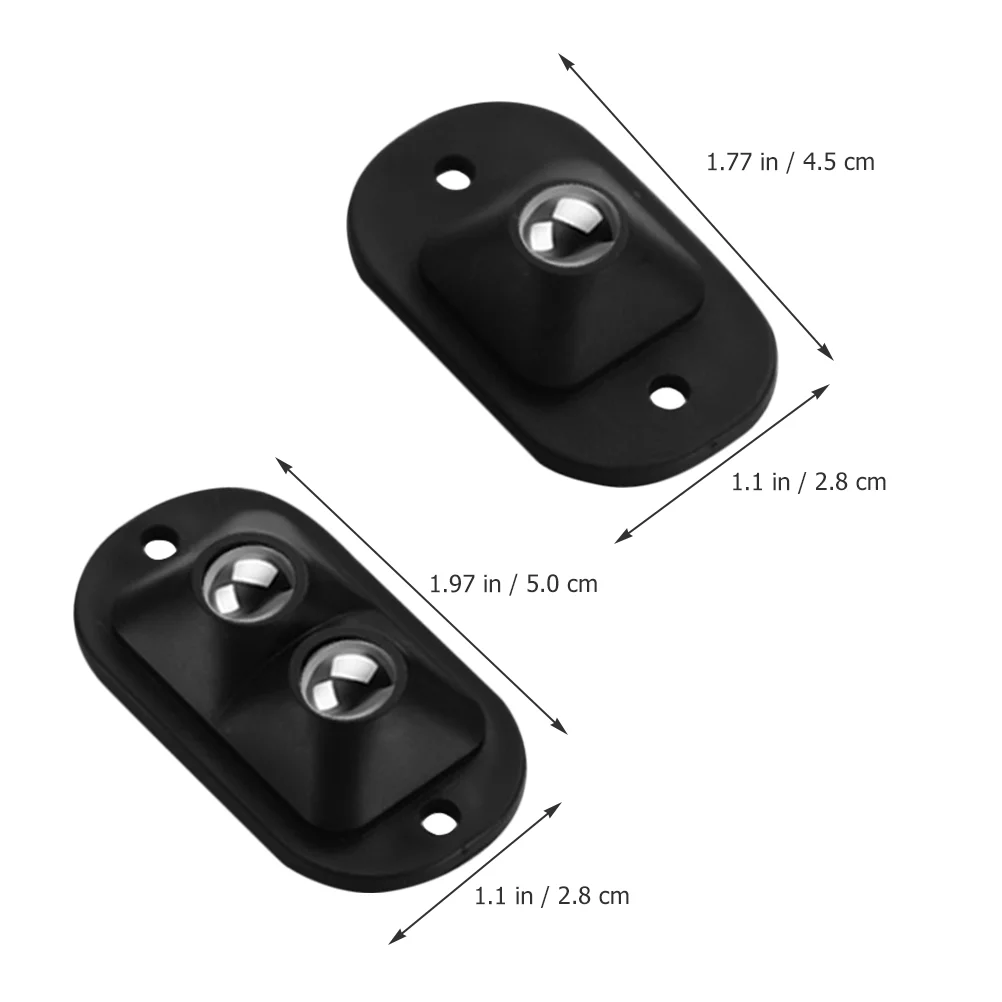 16 Pcs Hardware Accessories Double Ball Universal Wheel Trash Can Caster Wheels 500X280X100CM Abs Steel Small Casters