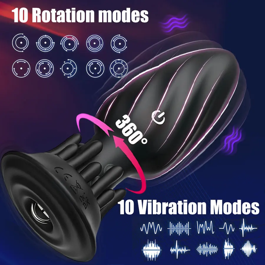 360 Remote Control Rotating Plugue Anal Vibrador Dildo Silicone Prostate Massager Anal Butt Plug Dilator Sex Toys For Women Men - Image 2