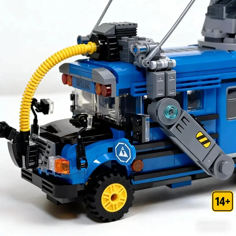 Image of NEUE Battle MOC Auto-Modellserie Kampfbus 954-teiliges Modellbausatz-Puzzle-Set Montage-Spielzeug für Erwachsene Weihnachts- und Geburtstagsgeschenk