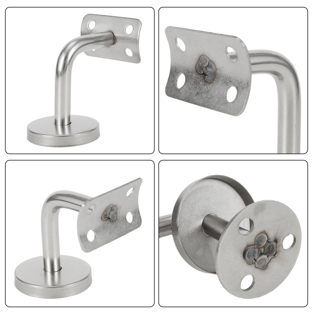 1Pcs Stair Handrail Brackets Stainless Steel Wall Mounted Hand Rail Bracket Balustrade Mopstick Strong Support 50mm X 60mm