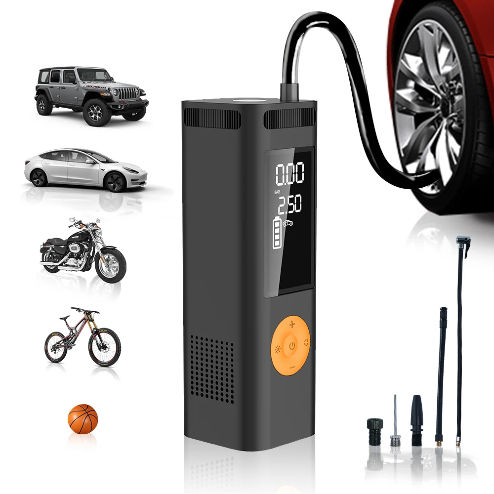 

ZETTA 1024 Tire Inflator Portable Air Compressor 150 PSI Cordless Car Air Pump, 2X Faster Pump with Rechargeable Battery