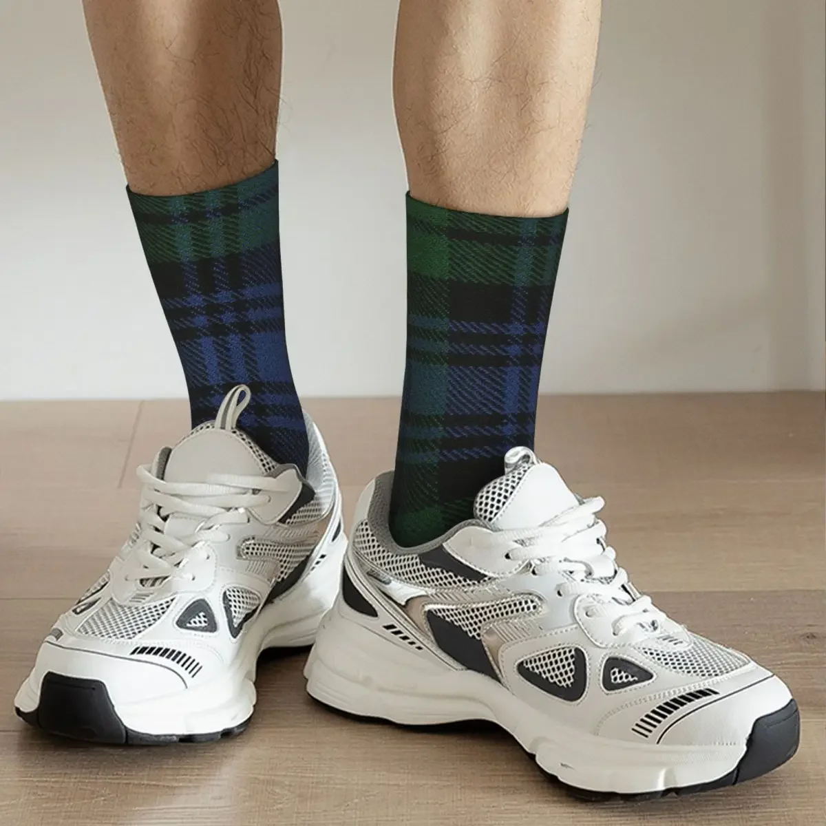 Schwarze Uhr alte original schottische Tartan socken Harajuku schweiß absorbierende Strümpfe die ganze Saison über Socken Zubehör Unisex