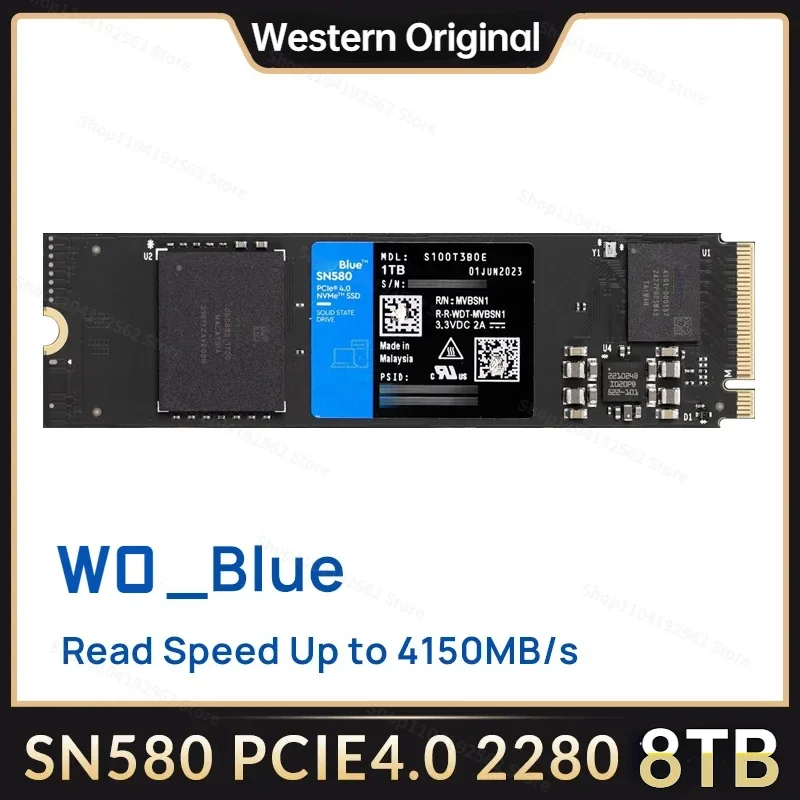 

SN580 SSD M2 nvme M.2 4TB 2TB 1TB 2280 PCIe 4.0 X 4 PRO Hard Drive Disk Internal Solid State 8TB HDD Hard Disk For PS5 Desktop