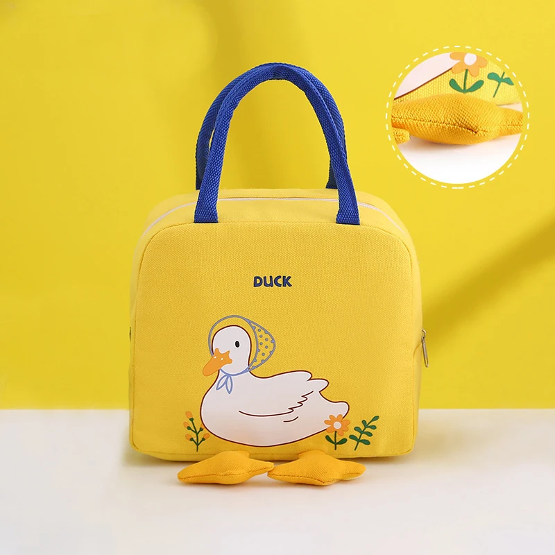 New Portable Lunch Bag Student Children Cute Color Lunch Bag Cationic Aluminum Foil Lunch Bag Insulation Preservation Ice Bag