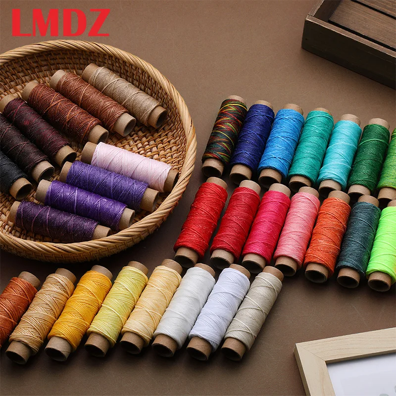 LMDZ 36 Colors Waxed Thread 33Yards Per Color Leather Hand Stitching Thread for Hand Sewing Leather and Bookbinding