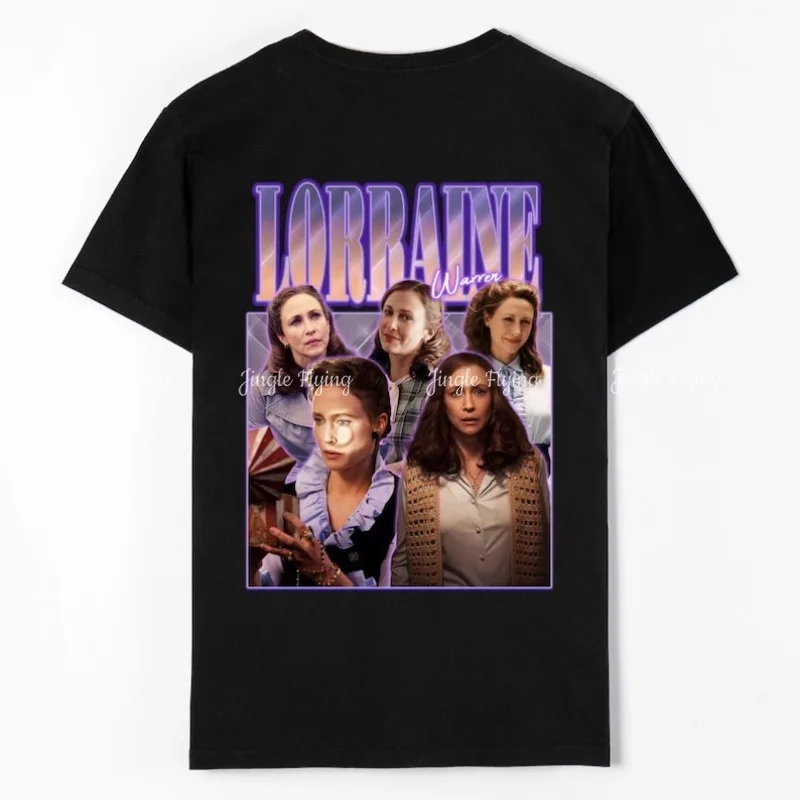 تي شيرت رعب لورين وارن فيرا فارمجيجا بأكمام قصيرة تي شيرت قطني The Conjuring