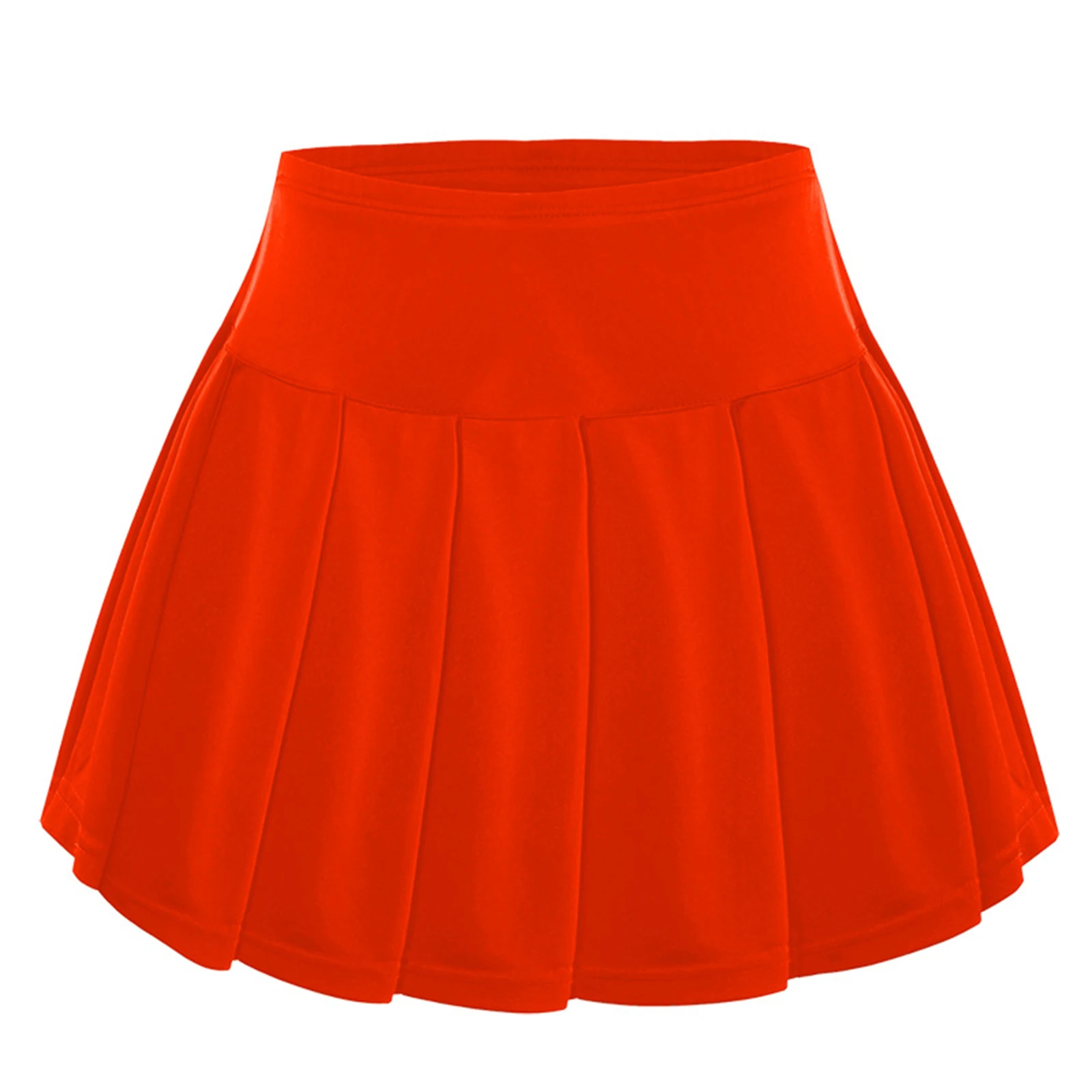 Kids Girls Pleated Skorts Skirt Solid Color Elastic Waistband Athletic Tennis Skirts For Golf Badminton Ping Pong Casual Clothes