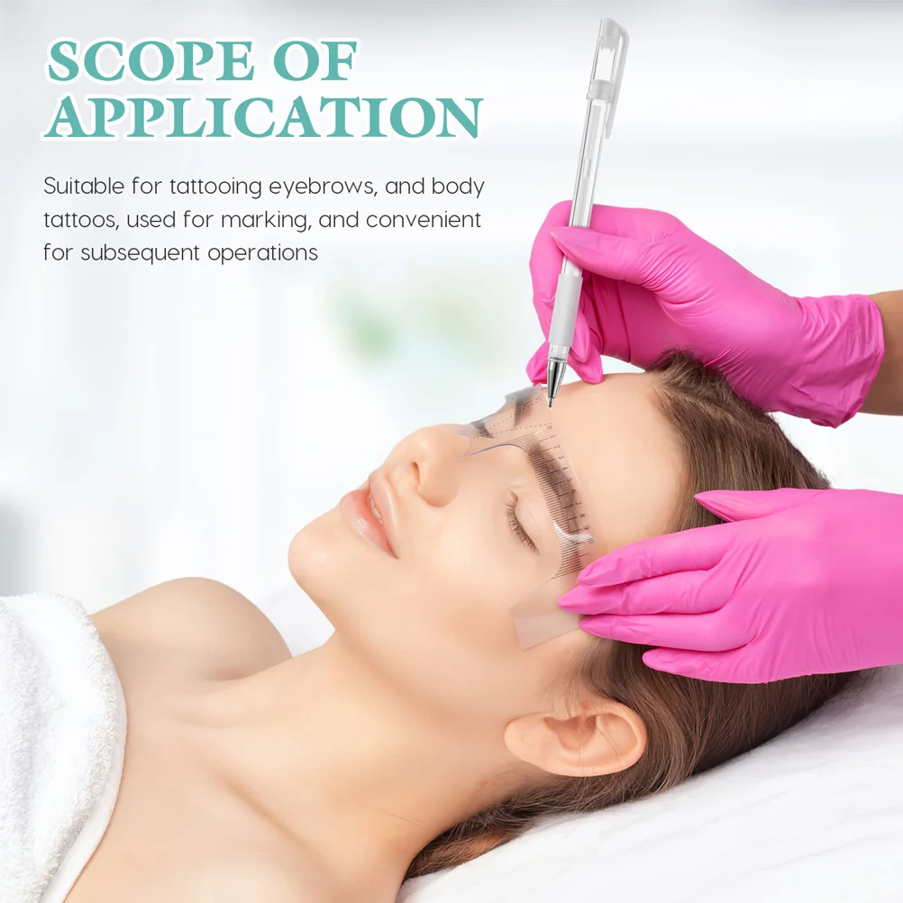 1Set Wasserdichtes Tattoo-Stift-Werkzeug, bestickter Augenbrauen-Mapping-Hautmarker für die Verwendung in der Operation, Make-up-Position
