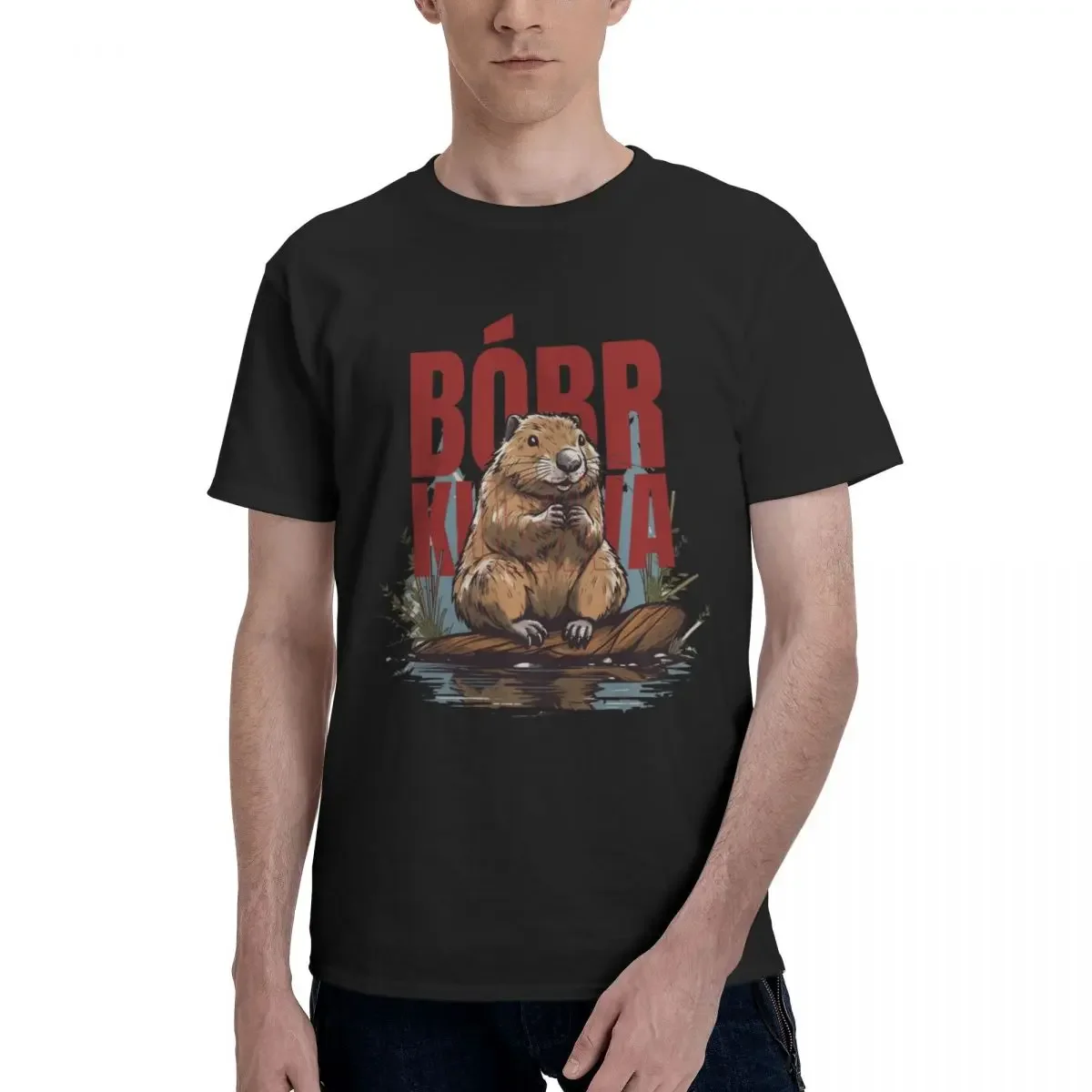 Bober Kurwa Bobr camiseta Retro divertida Meme camisetas gráficas Y2K Anime cuello redondo hombres mujeres camiseta ropa