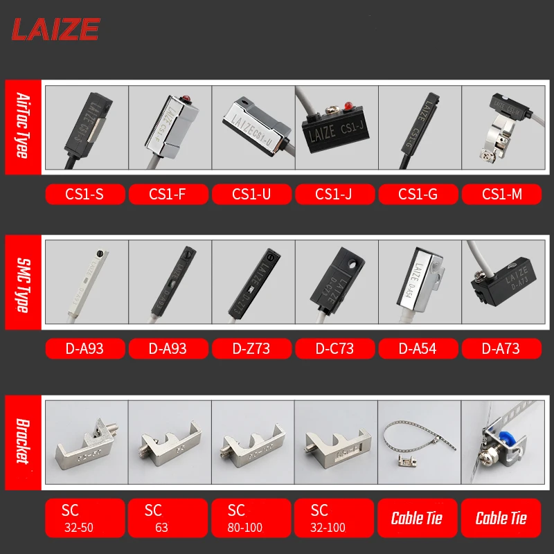 Laize magnet sensor magnetisch gesteuerter schalter für zylinder CS1-F, u, j, s, g; DS1-M; D-B, D-Z – Detail 1