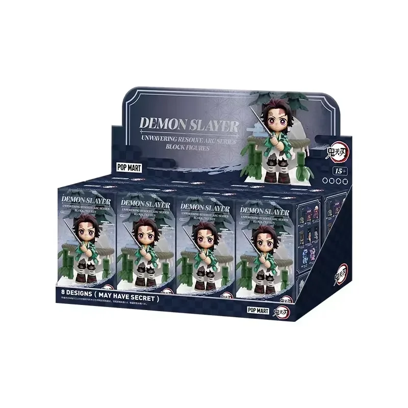 POP MART DEMON SLAYER Unwavering Resolve Arc Series Block Flgures Blind Box Guess Bag Desktop Decoration Blind Bag Toys Anime