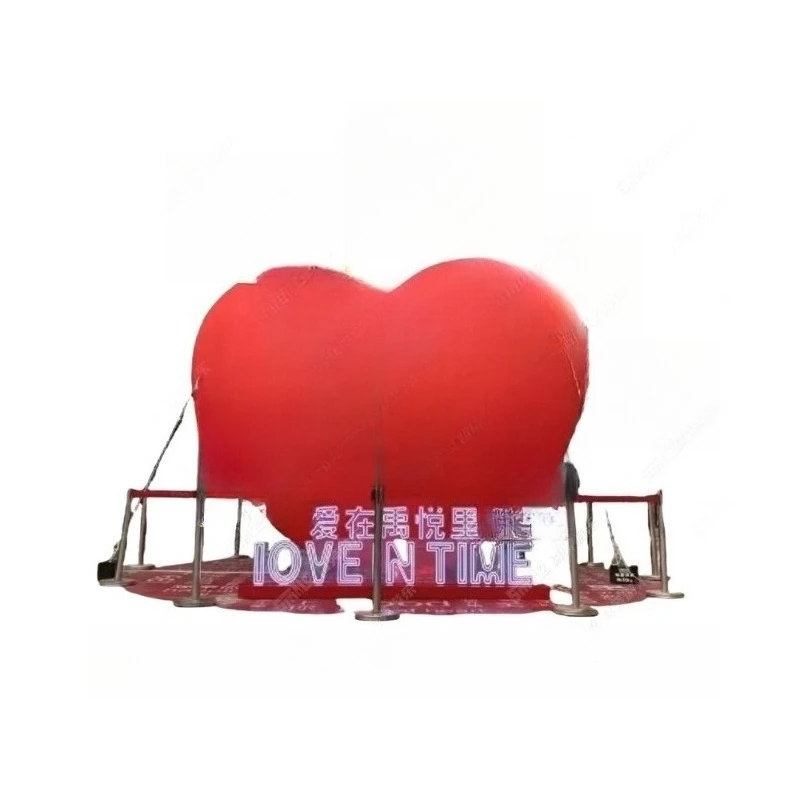 Inflatable PVC shopping mall bar beautiful decoration, heart-shaped air mold