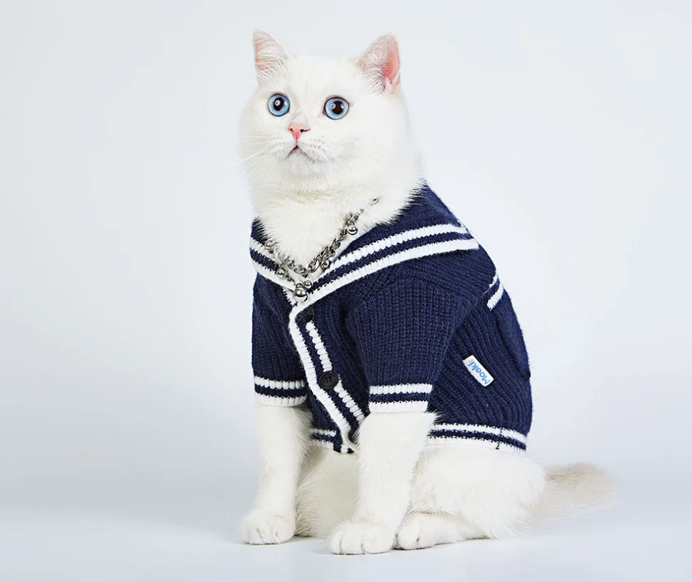 Dog Cat Sweater Hoodies Pullover Pet Clothes Doggy Vest Shirt Warm Kitten Knitwear Small Dog Sweatshirt Autumn Winter Outfits