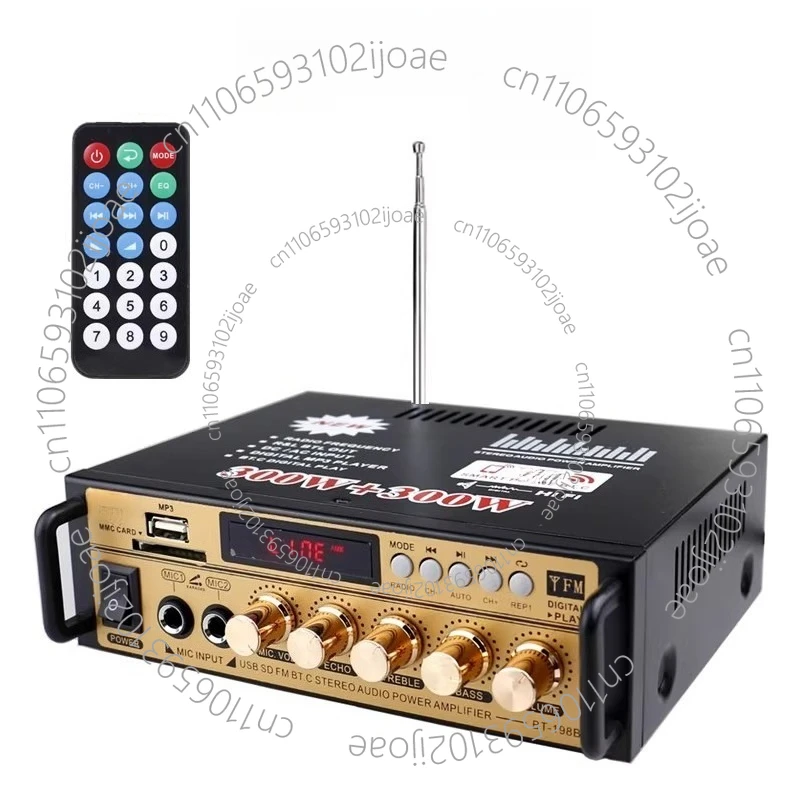 Mini Small Amplifier Speaker Power Amplification Card USB Flash Drive Radio DC 12 V 220V Bluetooth