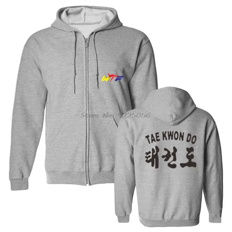 Taekwondo Federation Print Hoodie Men Fleece Hoodies Hooded Sweatshirt Streetwear Harajuku