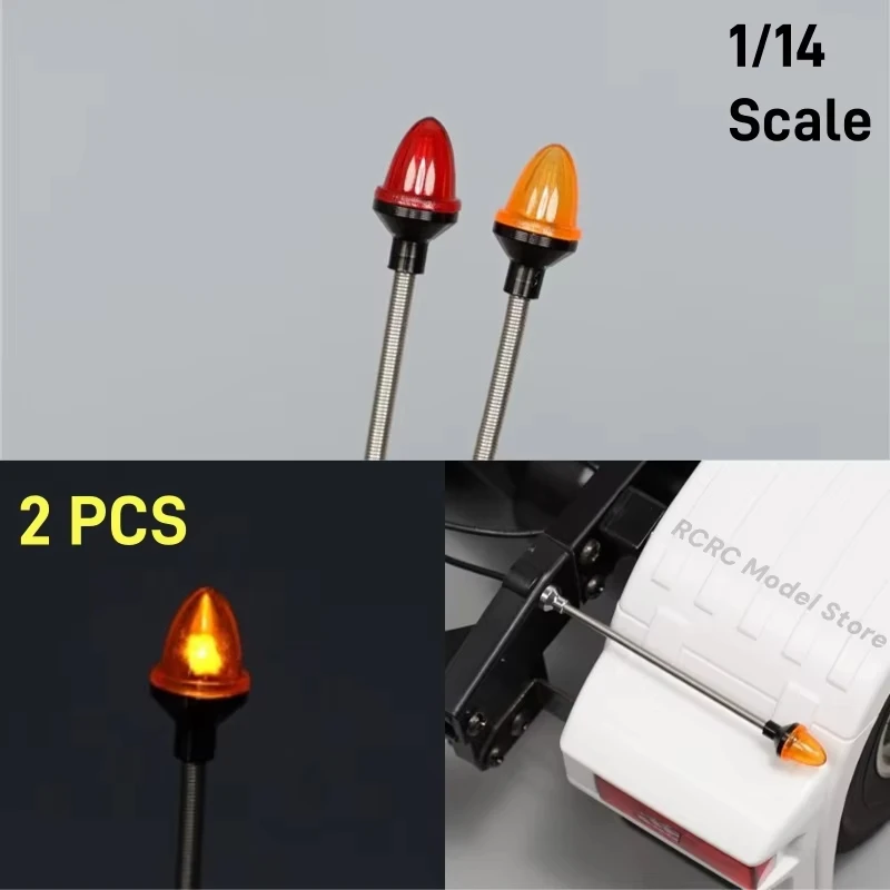 

2 PCS RC Toy Truck Car Width Light Position Lights LED Spring Lamp Decorative For Tamiya 1/14 RC Car Cawler Parts Accessories