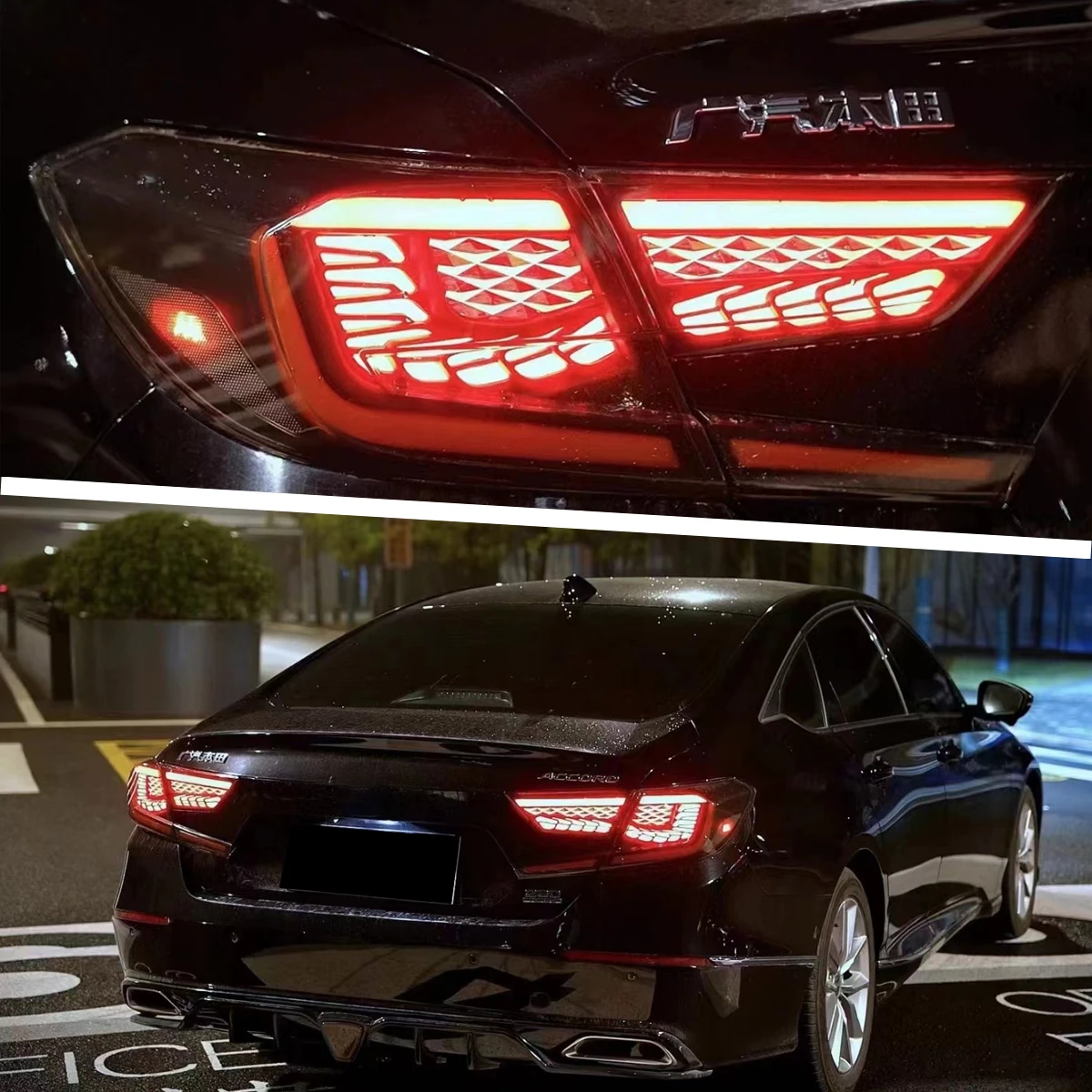 Lampu LED Mobil Lampu Belakang Untuk Honda Accord Generasi ke-10 2018 2019 2020 2021 2022 DRL Lampu Dinamis Start-up Lampu Sein